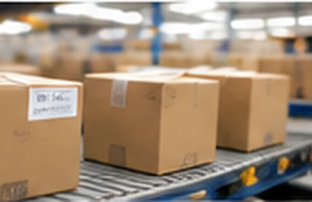 Cartons in a conceptual fulfillment setting